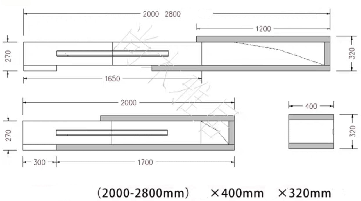 SAMANTHA Minimalist Extendable TV Console Extension