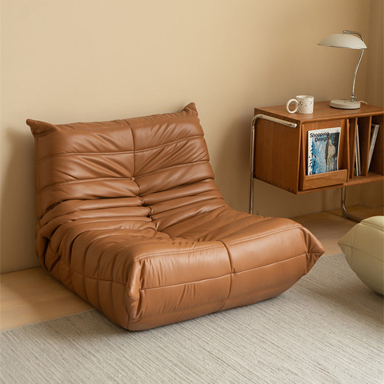 Frances Faux Leather Lounge Chair Sofa / Ottoman