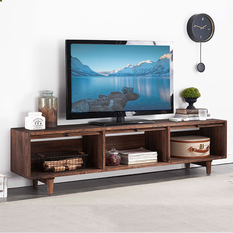 MIRACLE Solid Wood TV Stand Console Cabinet