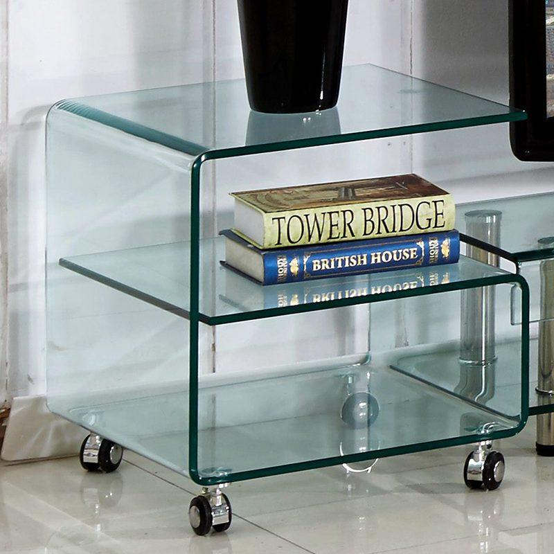 GUSTAV Contemporary Glass Side Table