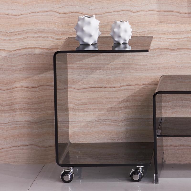 ALEJANDRO Minimalist Contemporary Glass Side Table