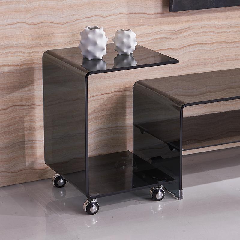 ALEJANDRO Minimalist Contemporary Glass Side Table