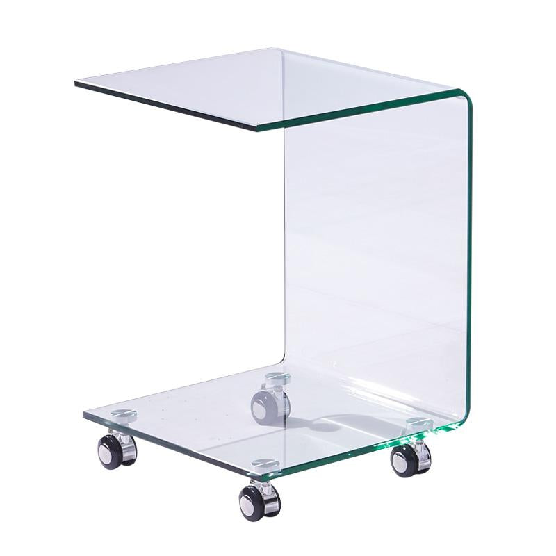 ALEJANDRO Minimalist Contemporary Glass Side Table