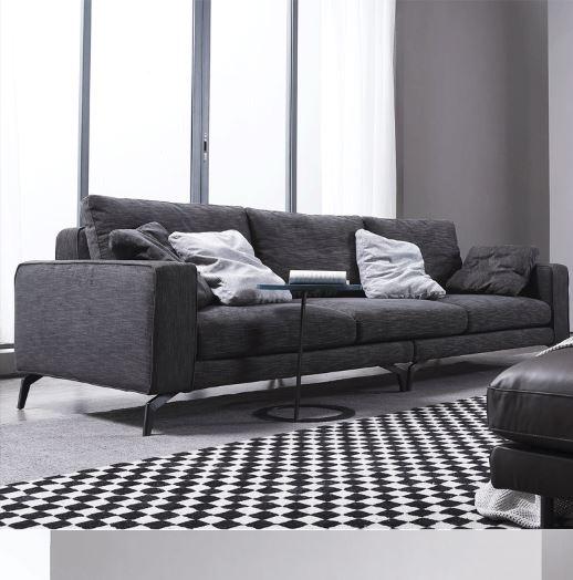 BENCE Modern Fabric Sofa with Stilt Legs Design