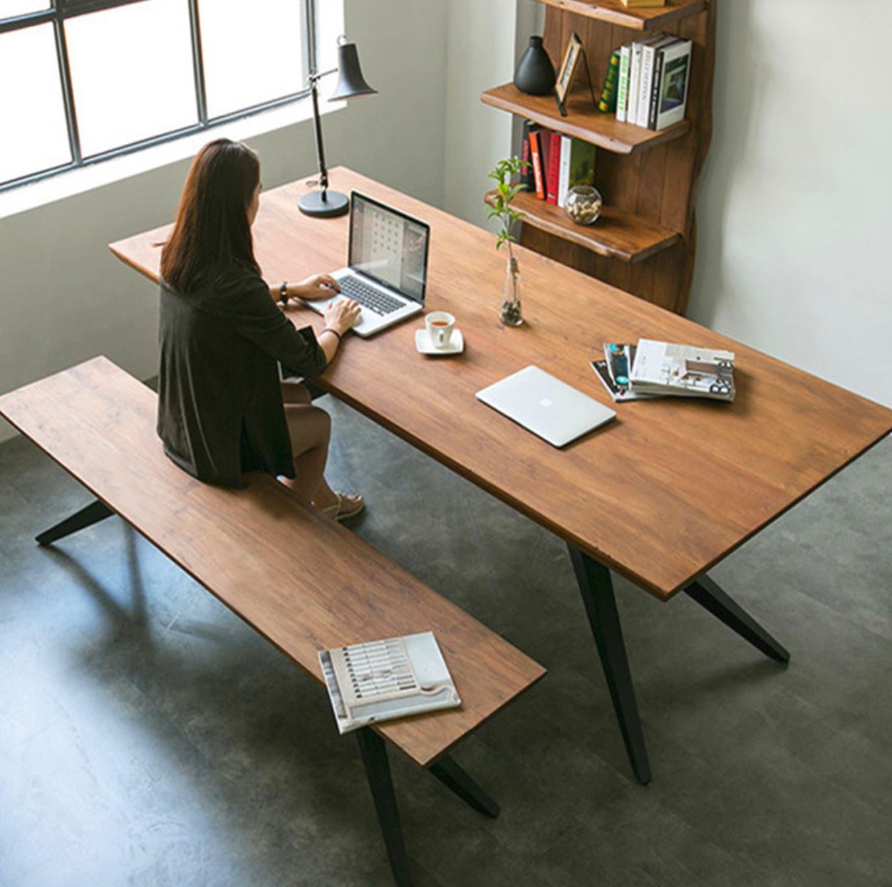 SCARLETT Modern Rustic Dining Table