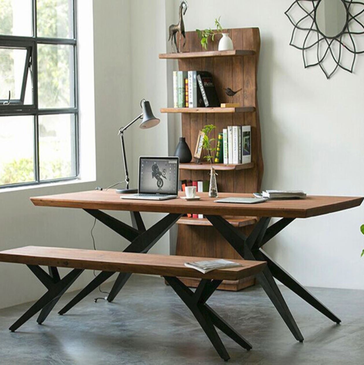 SCARLETT Modern Rustic Dining Table