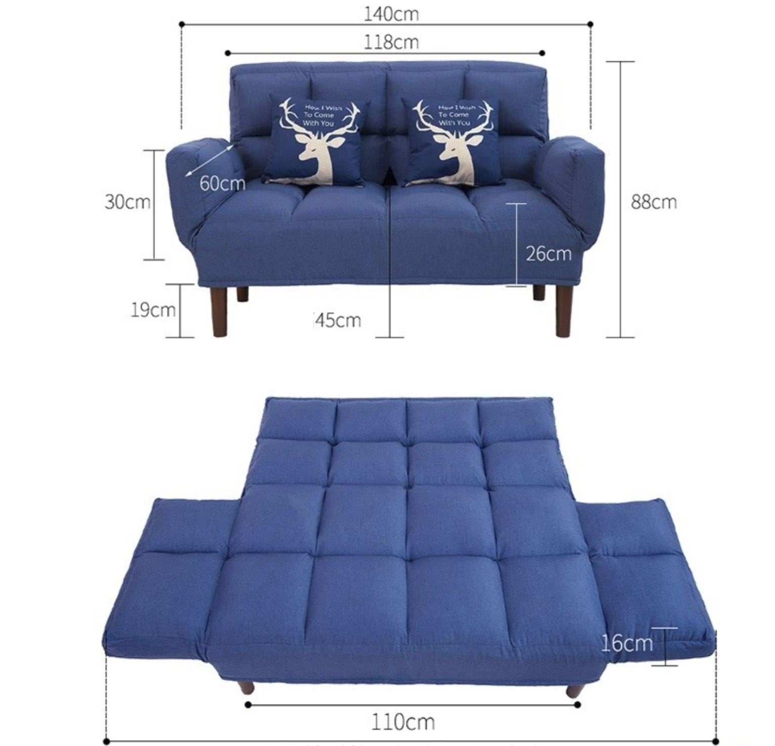 MATTEO Contemporary Compact Slim Sofa Bed