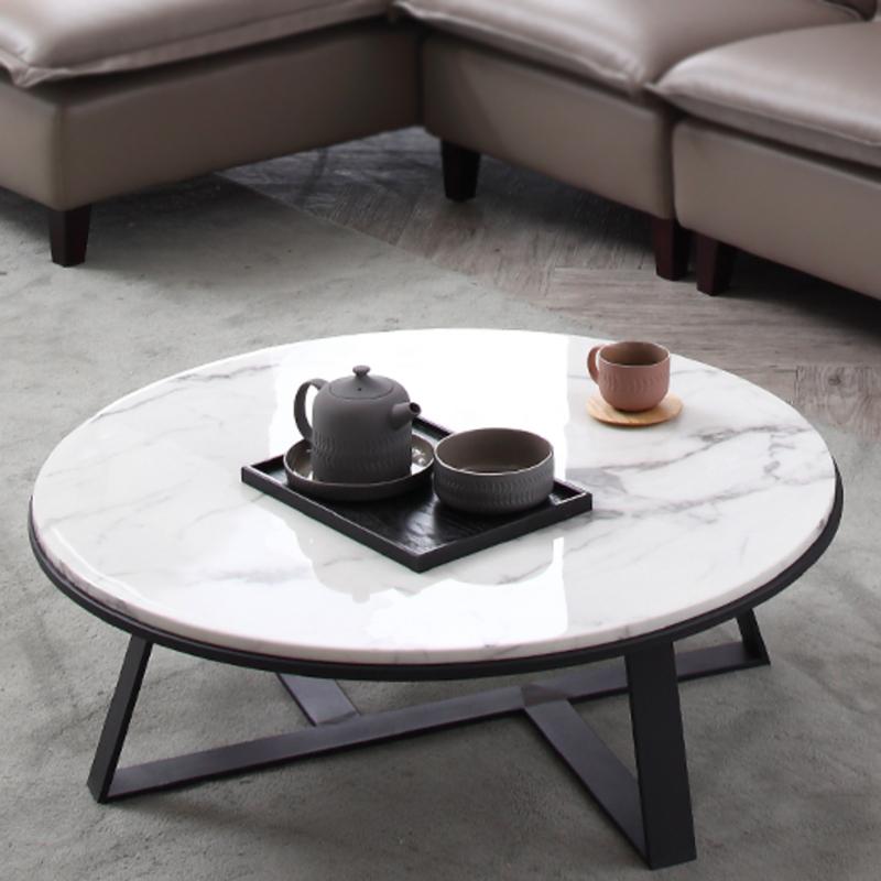 ELEANOR Round Marble Coffee Table Set