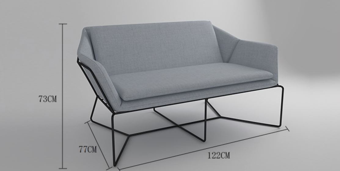 NORA Modern Wire Frame Sofa Set