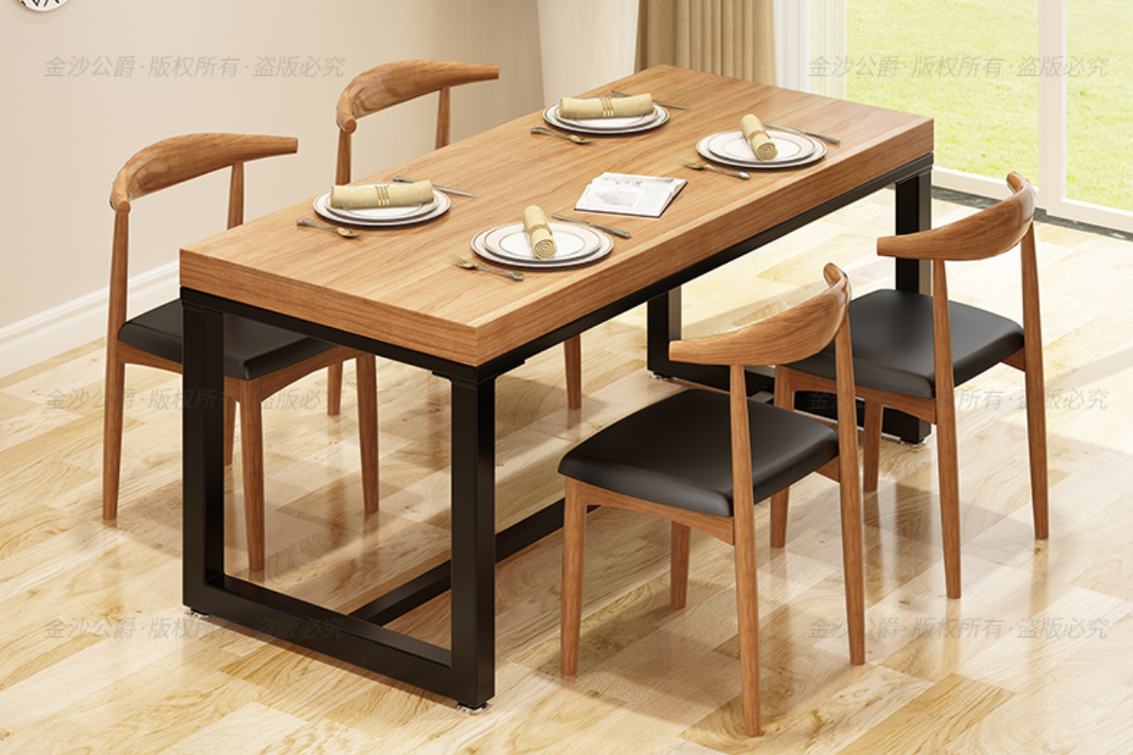 STELLA Rustic Pine Wood Dining plus Conference Table