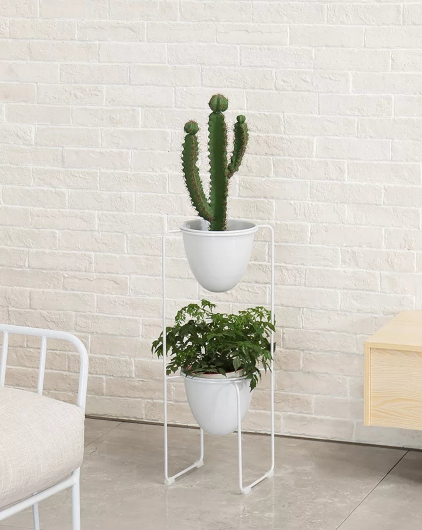 MAYA Modern Double Pot Planter Stand