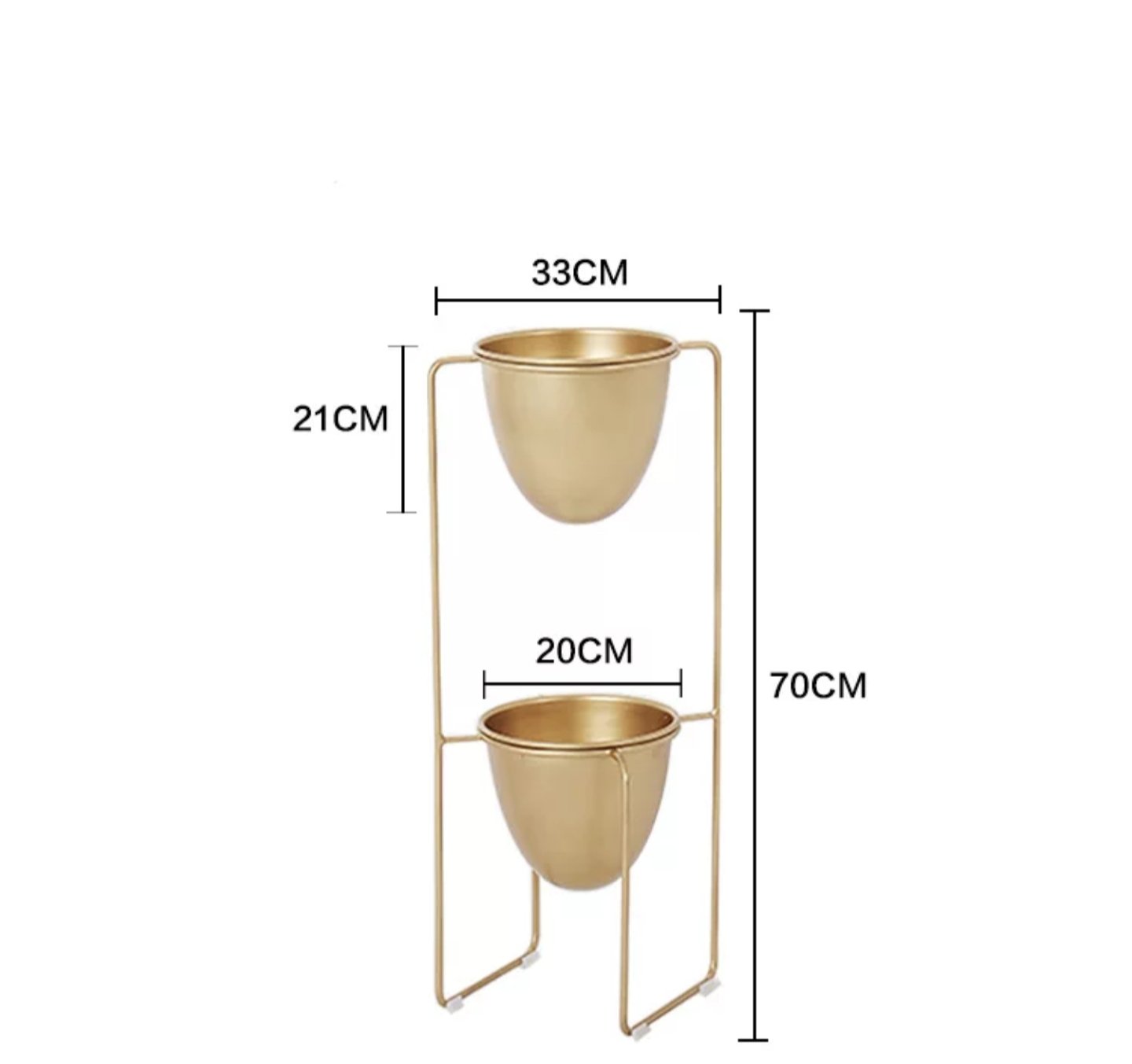 MAYA Modern Double Pot Planter Stand