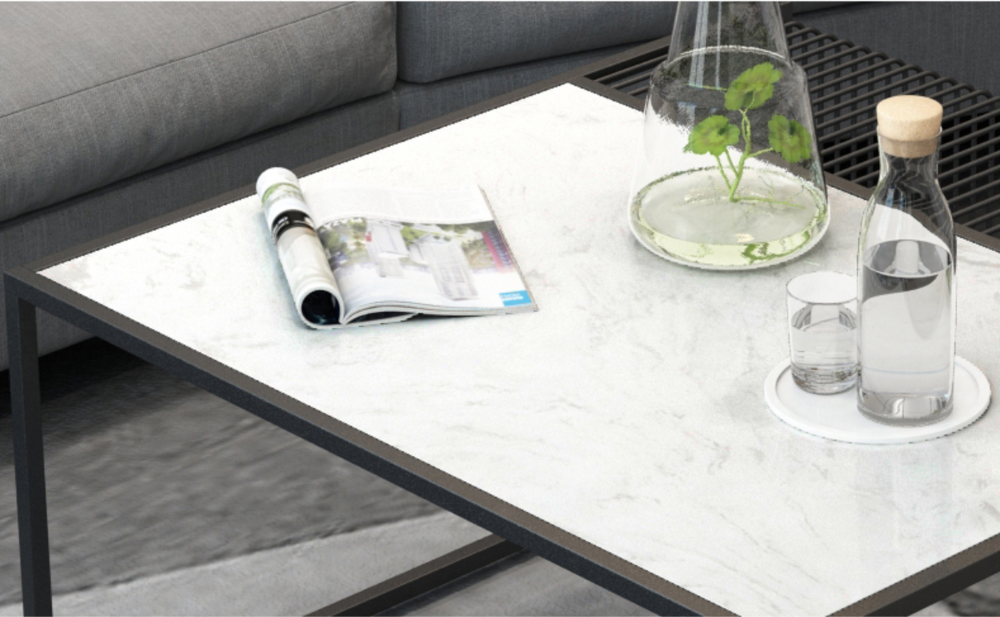 GIOTTO Minimalist Marble Metal Frame Coffee Table