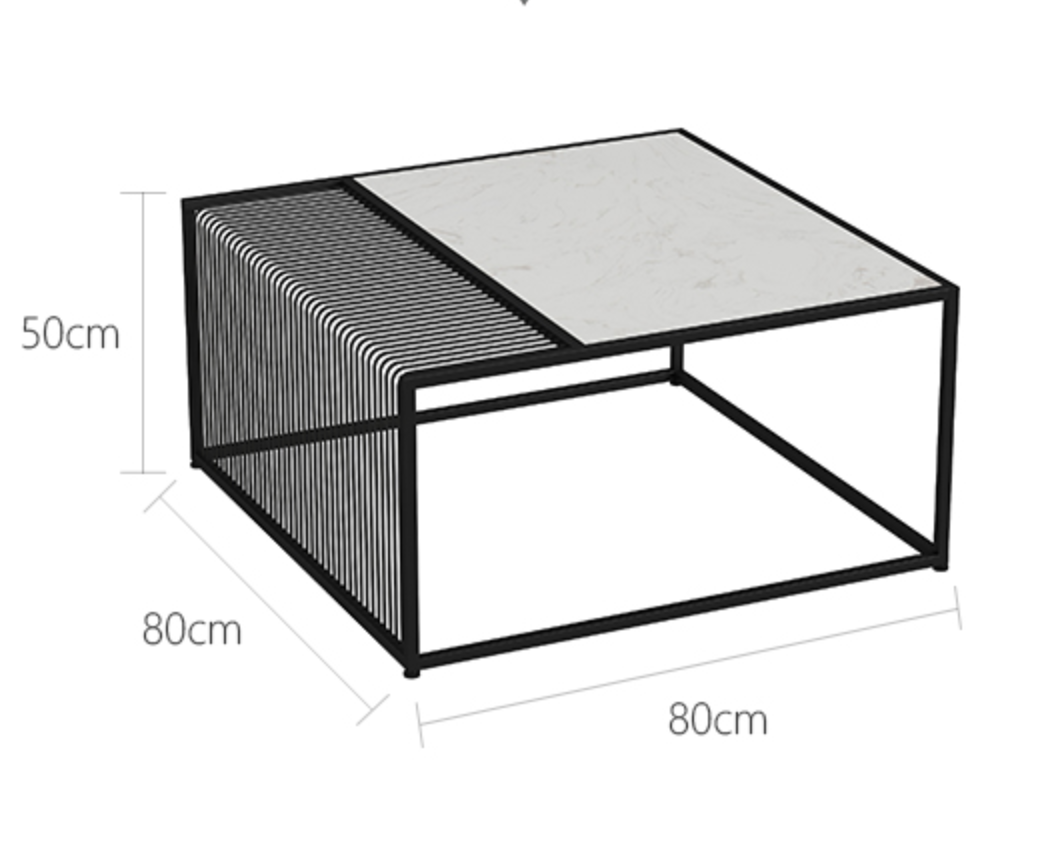 GIOTTO Minimalist Marble Metal Frame Coffee Table