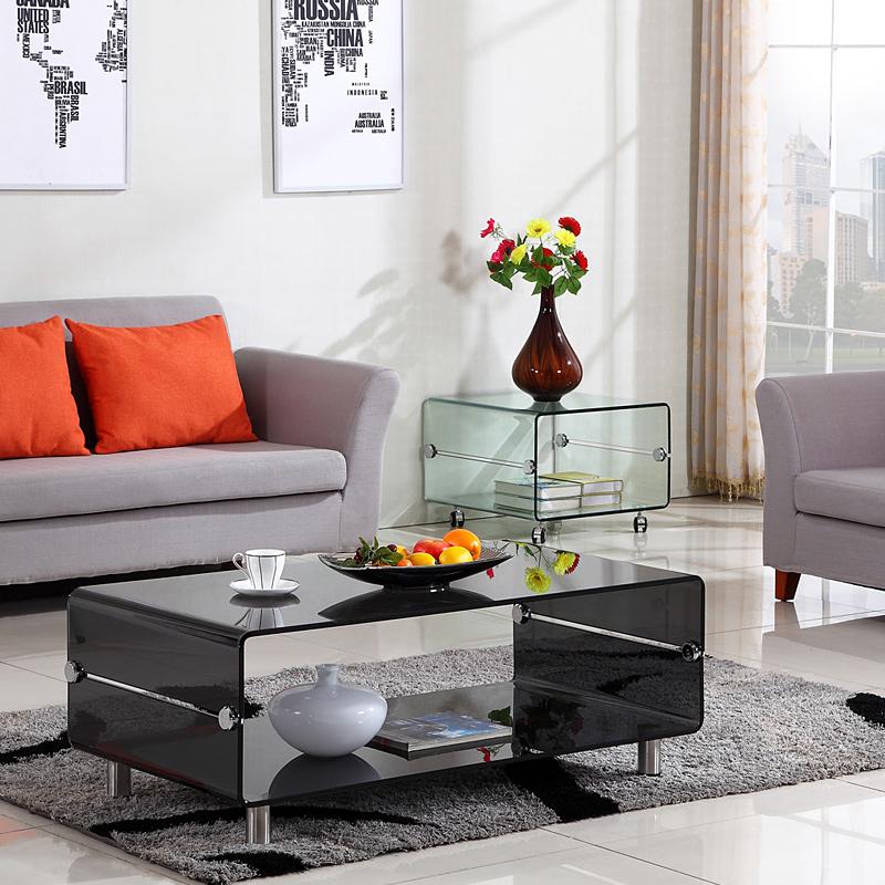 MIKEL Minimalist Designer Glass Coffee Table