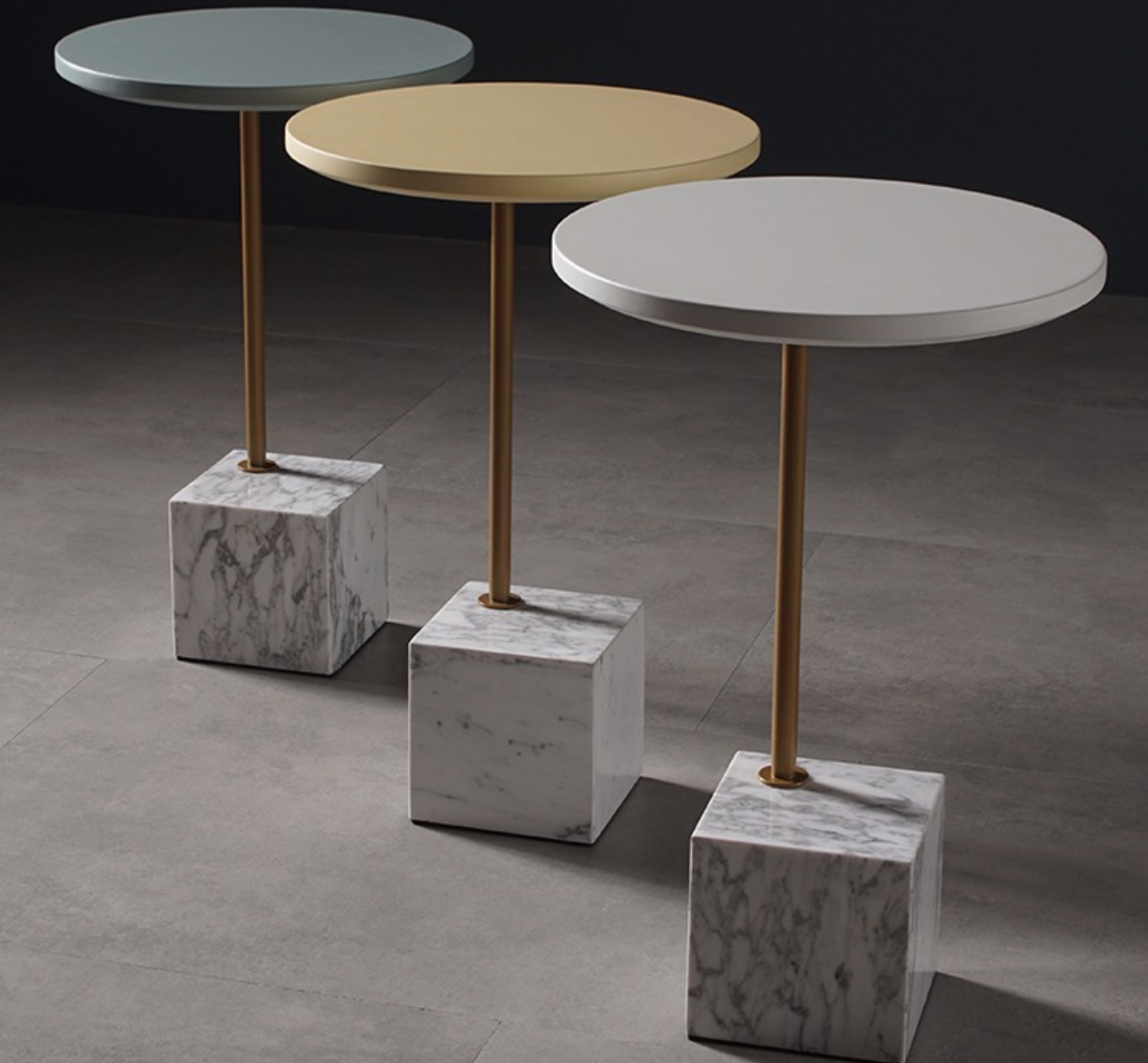 ALICE Minimalist Marble Cube Side Table