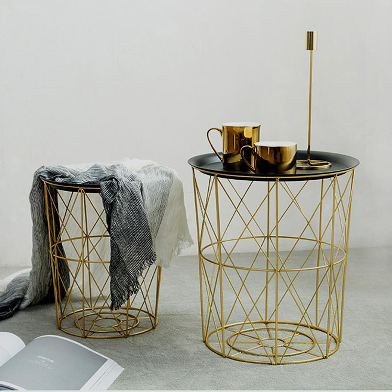 LUIS Quirky Versatile Gold Metal Frame Side Table