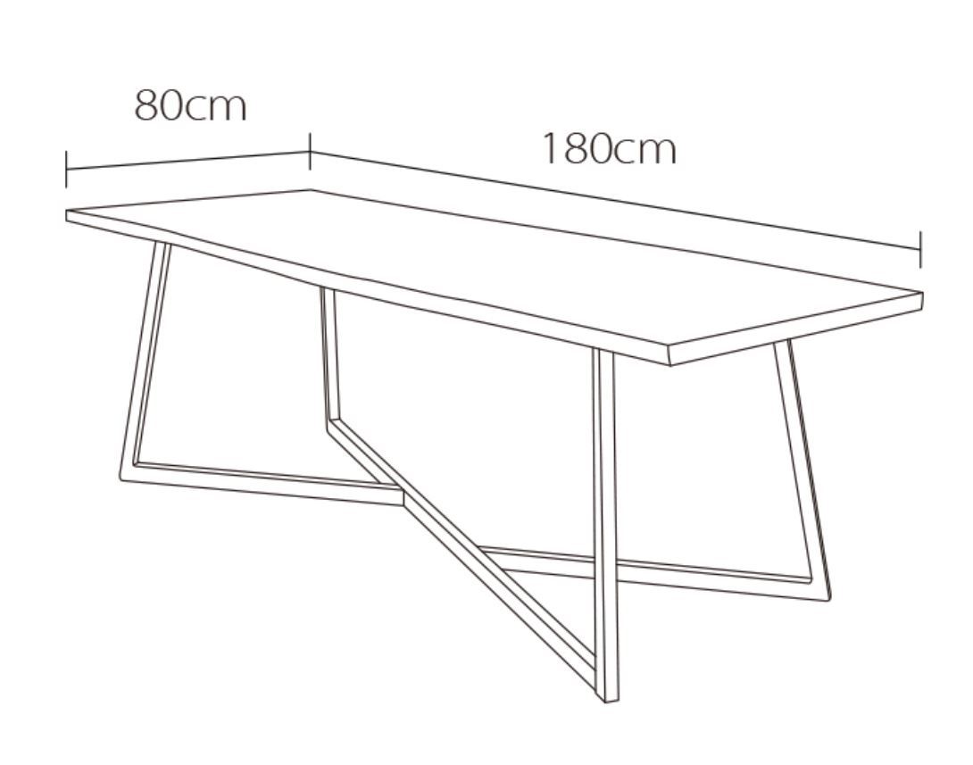 ABIGAIL Modern Contemporary Sleek Minimalist Wooden Top Conference / Office / Dining Table