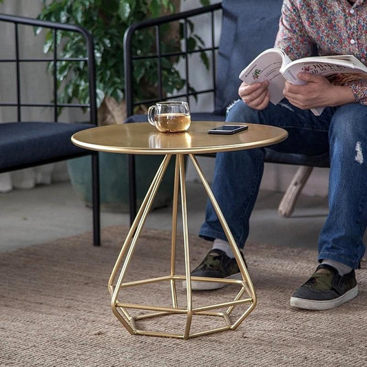 CLARE Minimalist Diamond Wireframe Side Table