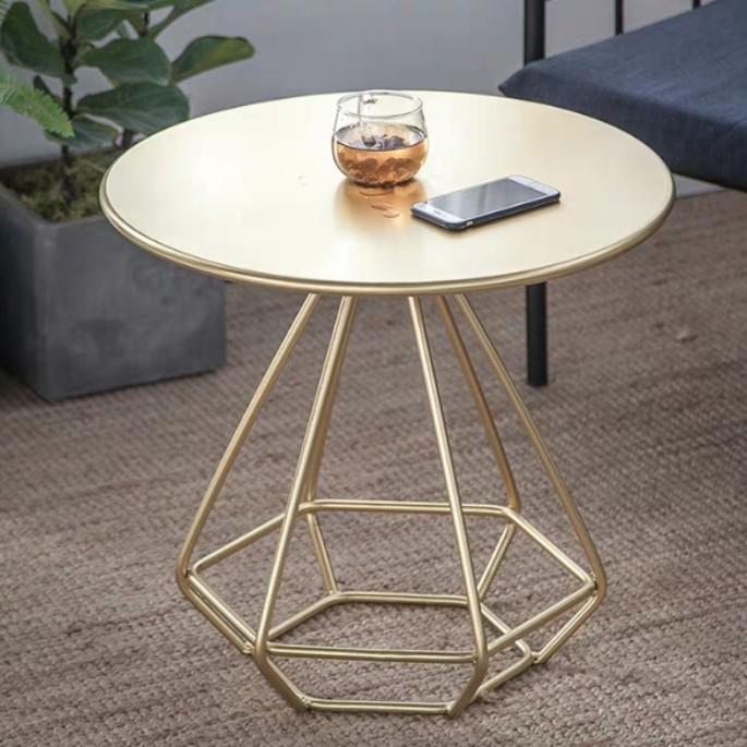 CLARE Minimalist Diamond Wireframe Side Table