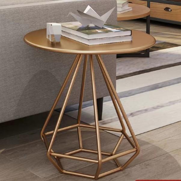 CLARE Minimalist Diamond Wireframe Side Table