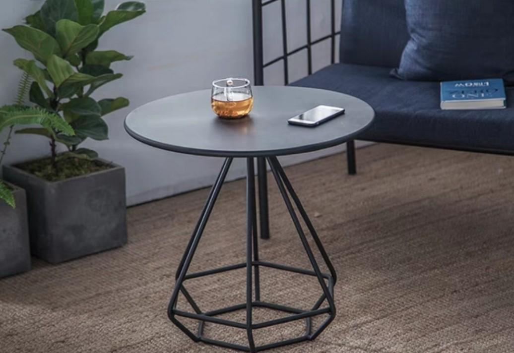 CLARE Minimalist Diamond Wireframe Side Table