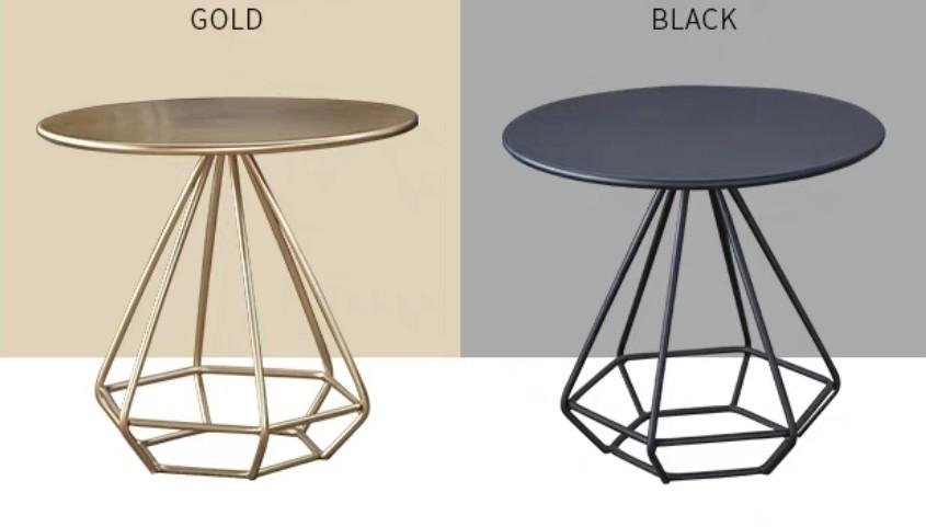 CLARE Minimalist Diamond Wireframe Side Table