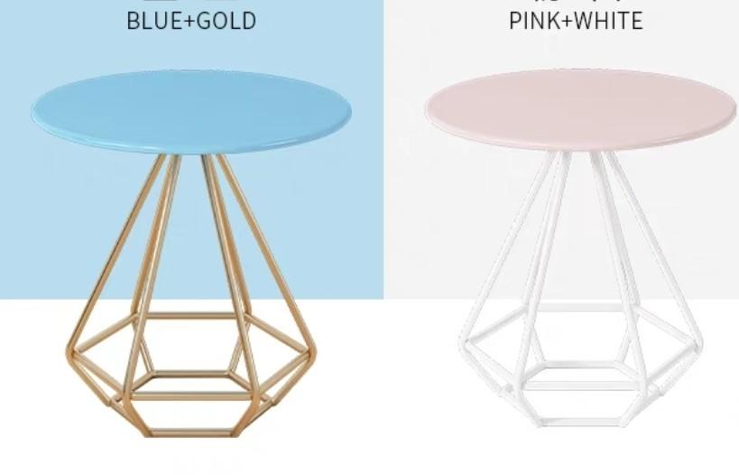 CLARE Minimalist Diamond Wireframe Side Table