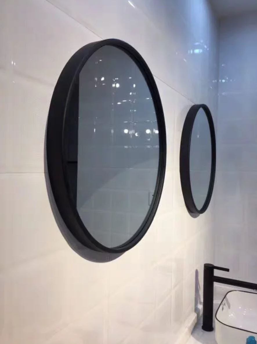 Sophie Modern Industrial Large Round Wall Mirror