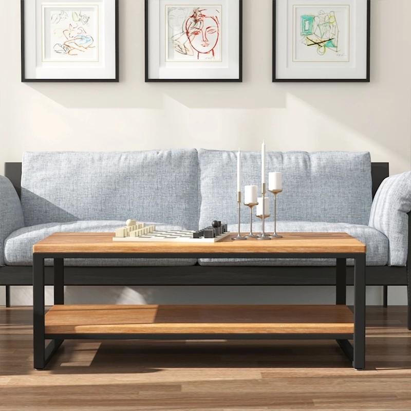 EVERLY Scandi Minimalist Solid Wood Coffee Table