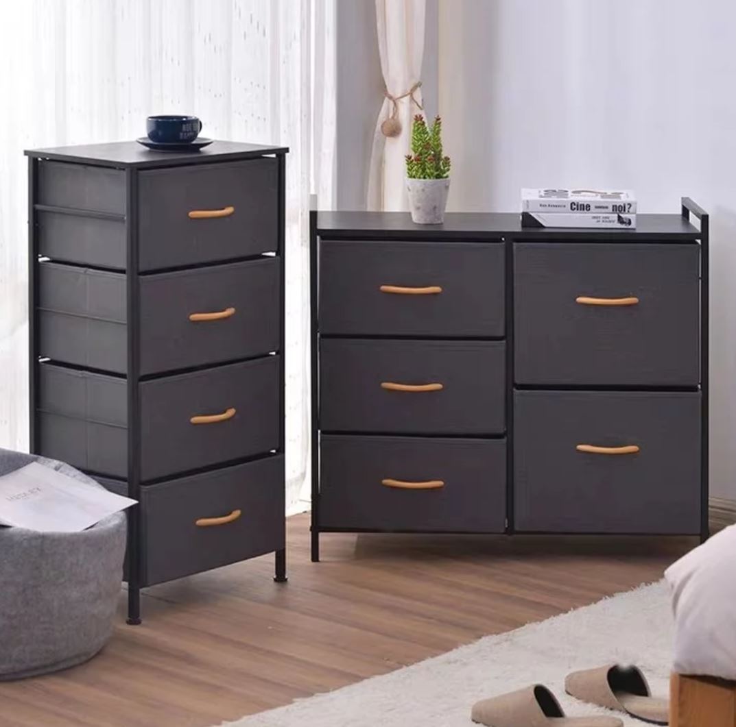 GENEVIEVE Fabric Chest of Drawers Commode