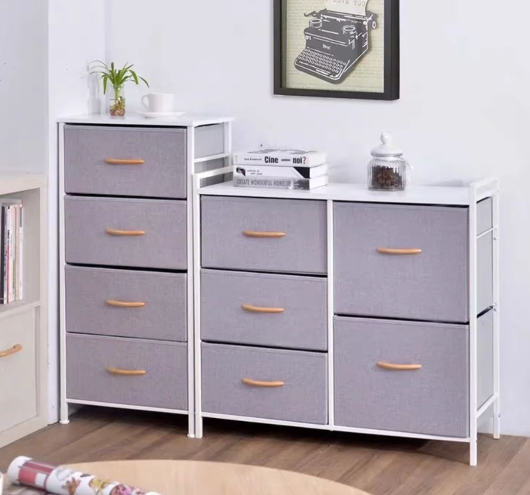 GENEVIEVE Fabric Chest of Drawers Commode