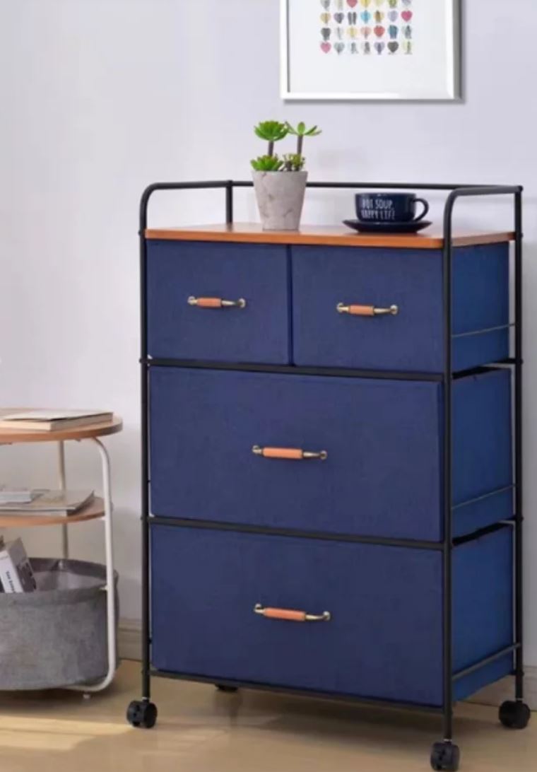 GENEVIEVE Fabric Chest of Drawers Commode