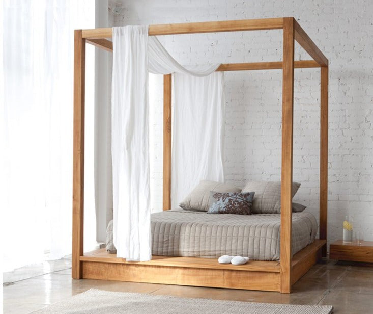 Cecilia Solid Wood Canopy Bedframe