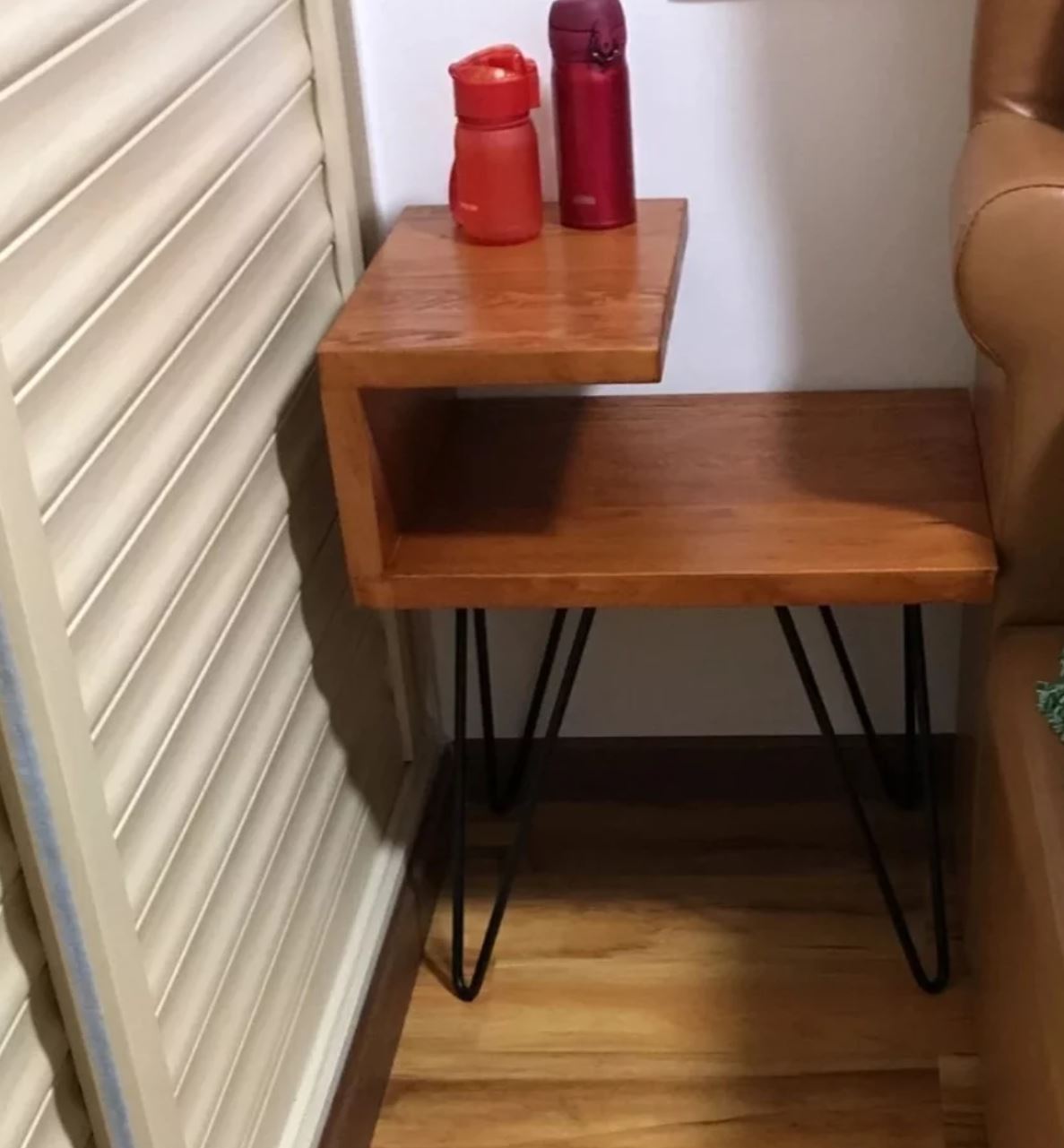 WAREHOUSE SALE ARIEL Modern Industrial Solid Wood Bedside Table ( Special Price $99 )