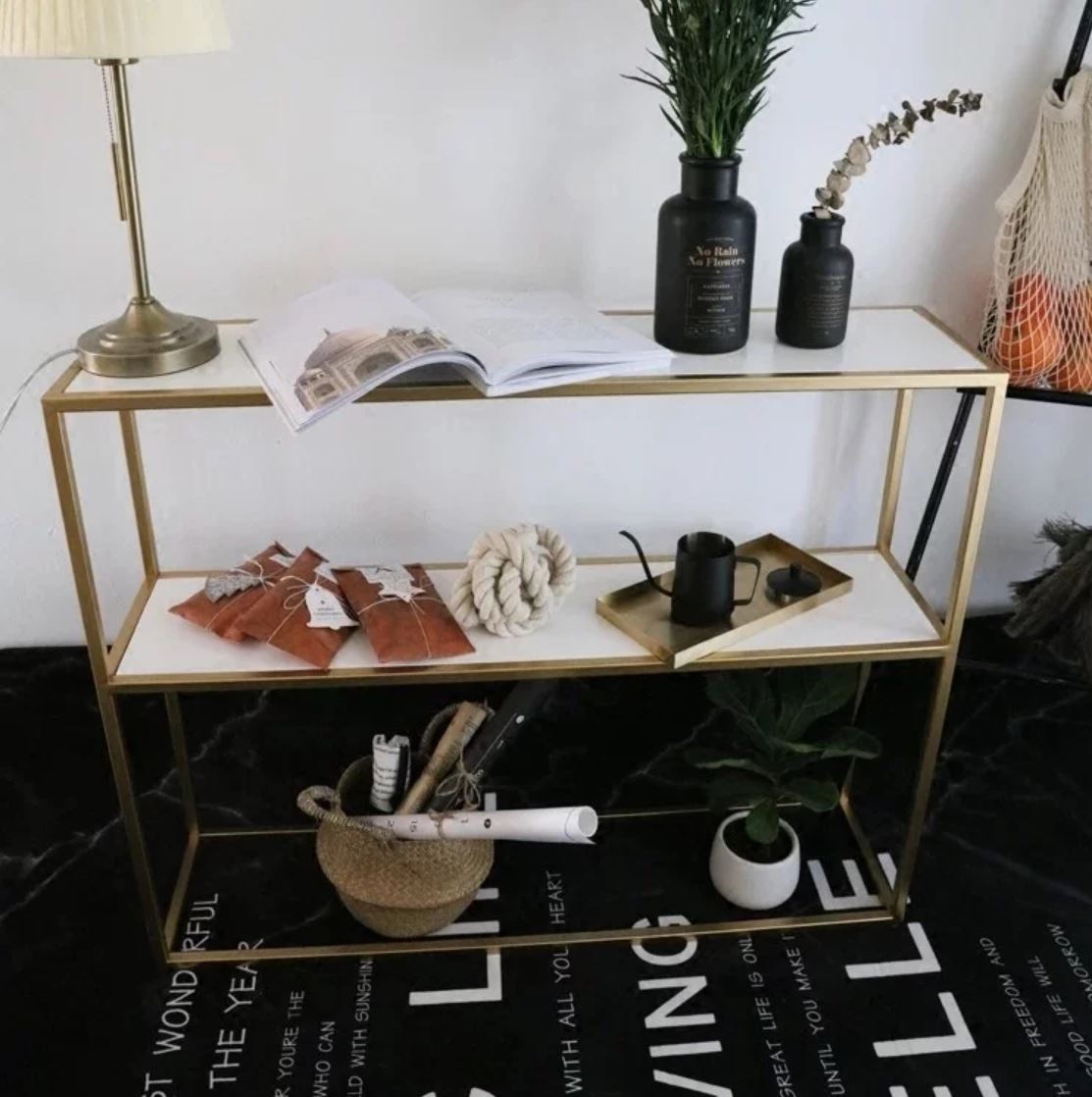 SLOANE Marble Hallway Display Shelf Console Table