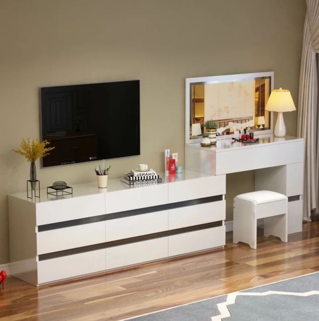 SAWYER Modern TV Console Vanity Cabinet