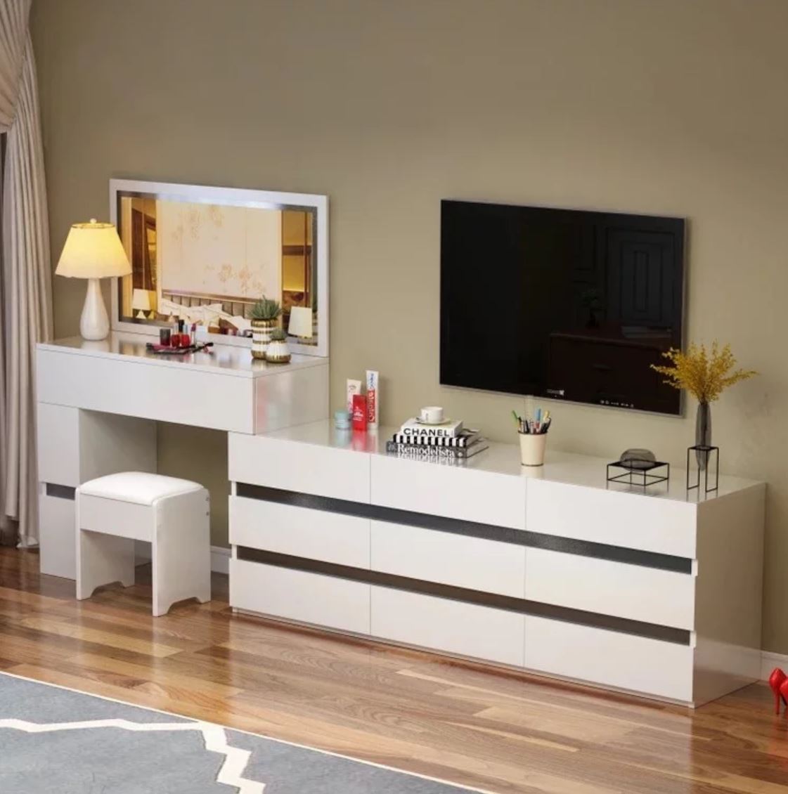 SAWYER Modern TV Console Vanity Cabinet