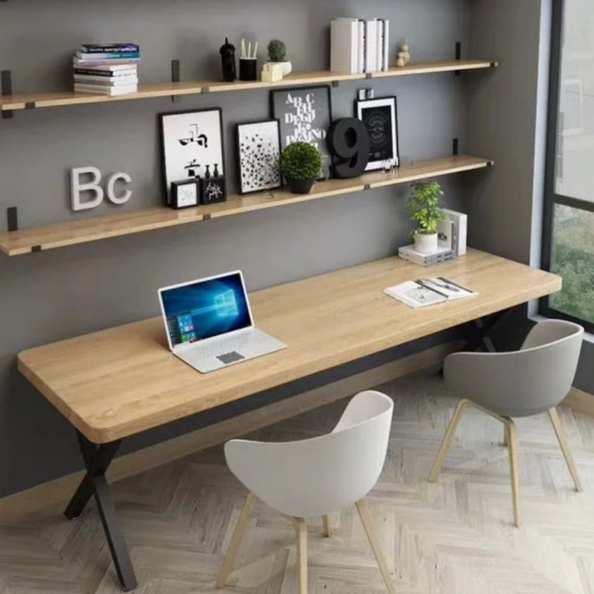 RUTH Modern Industrial Office Study Wooden Table Solid Wood Desk