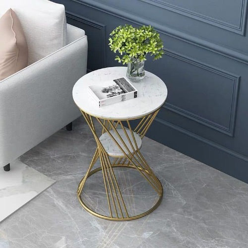 ALEXANDRA Marble Side Table Bedside Lamp Table