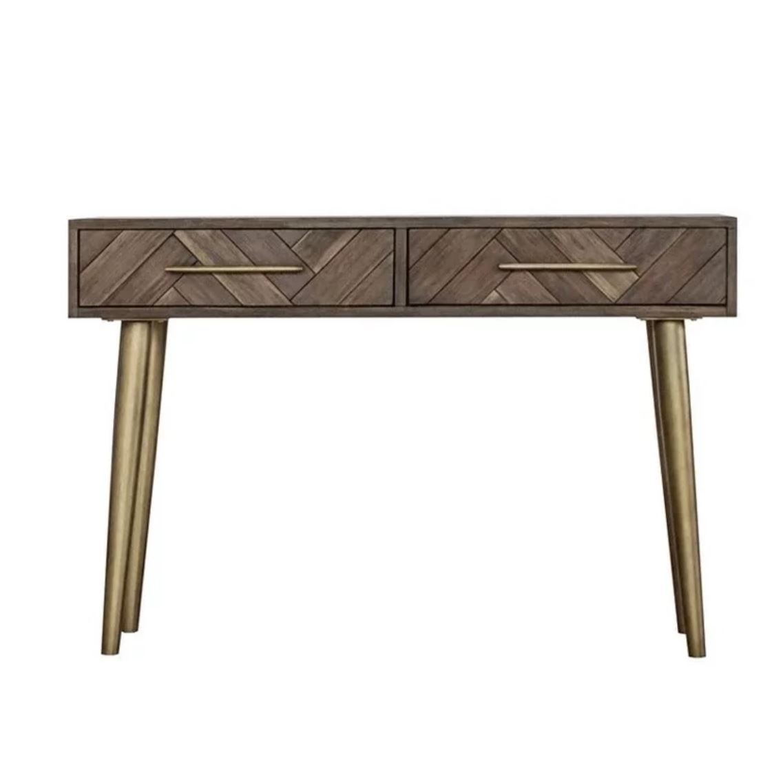 MIDAS Herringbone Solid Wood Hallway Console