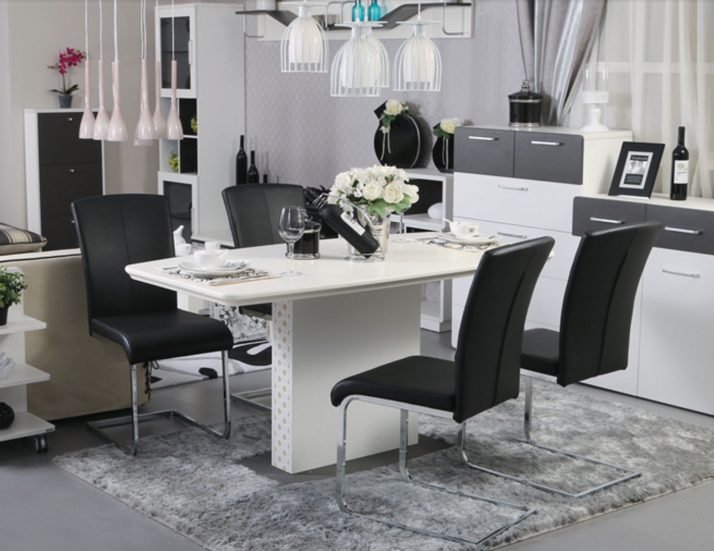 AMELIA Contemporary S Shape Dining Chair