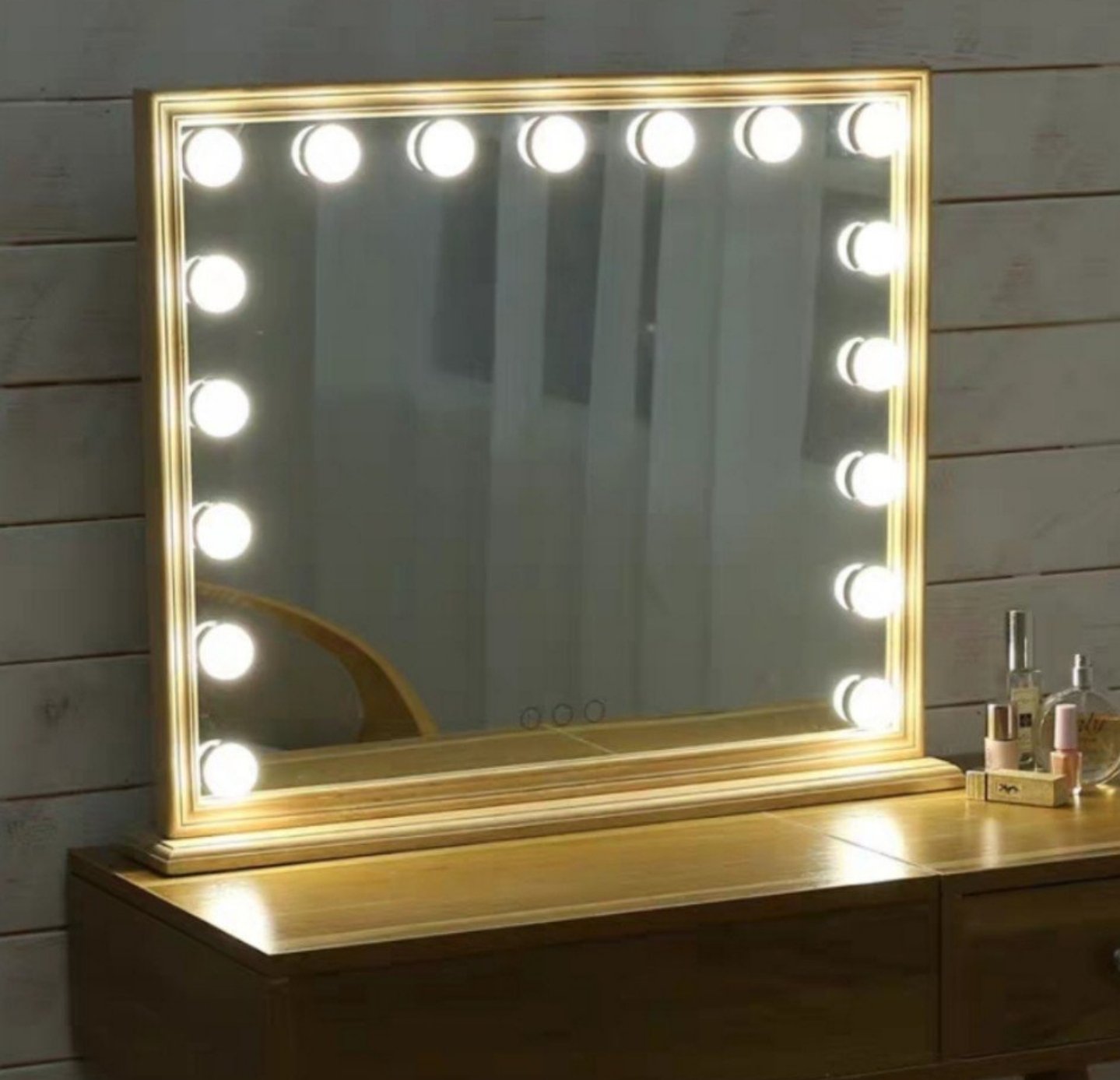 LILOU Solid Wood Spotlight Vanity Mirror