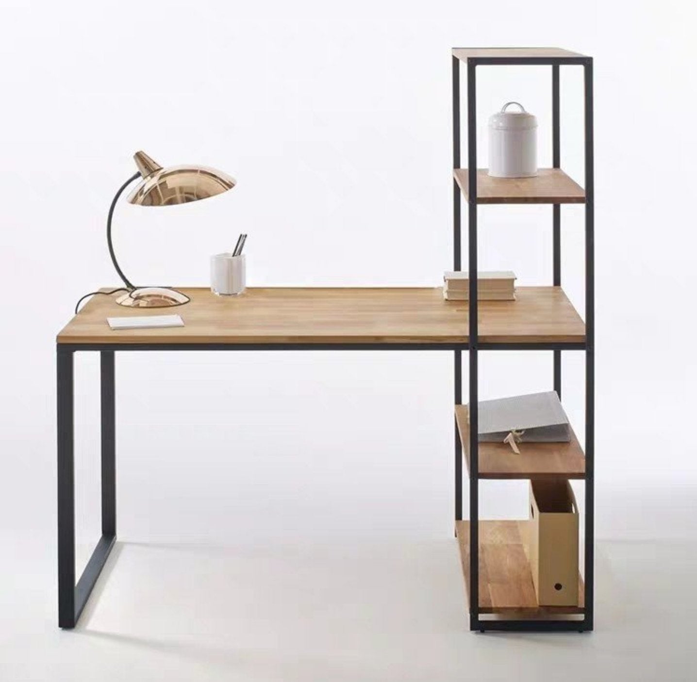 ALANA Industrial Solid Wood Study Table