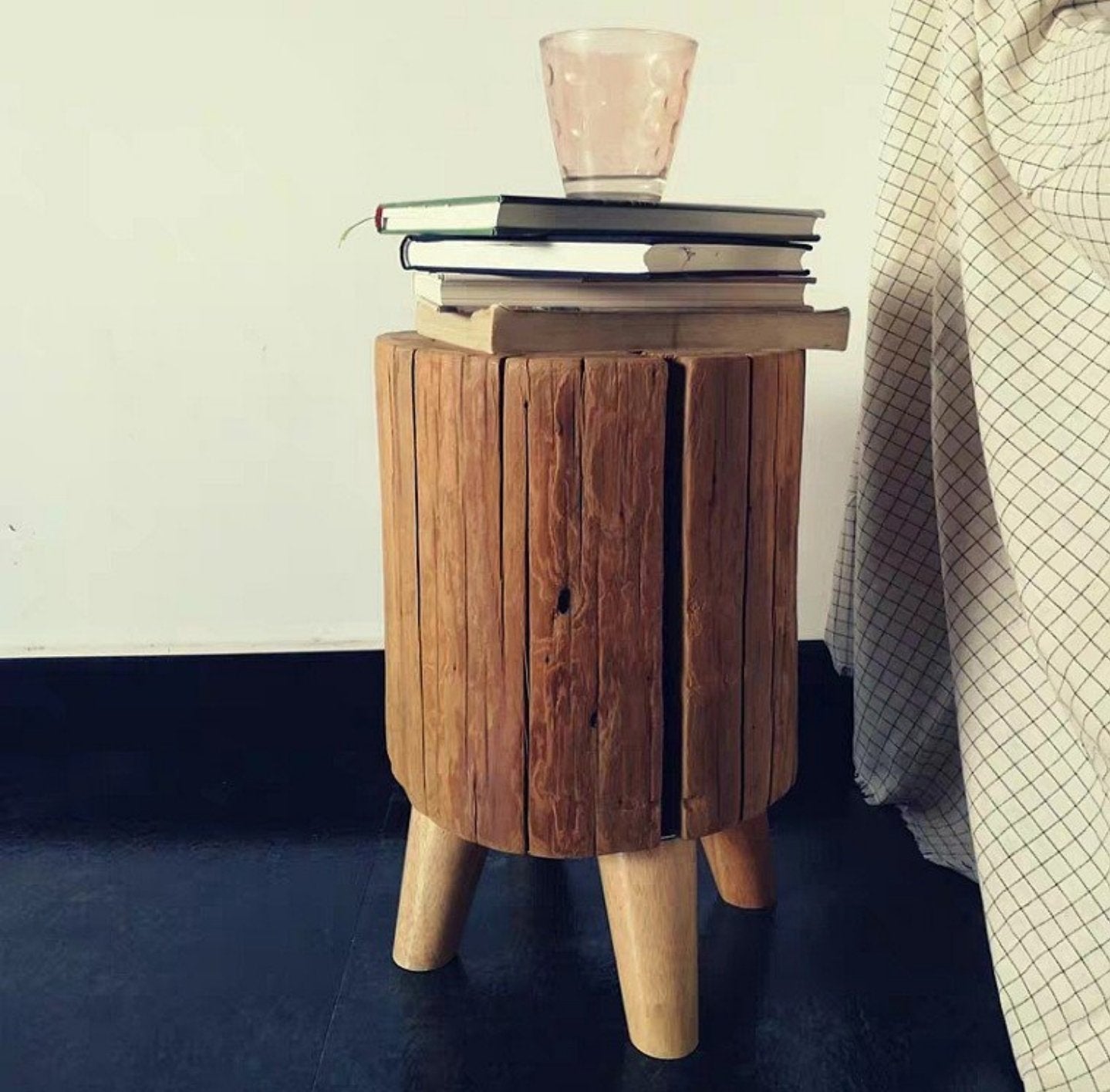 HARMONY Solid Wood Slab Stool