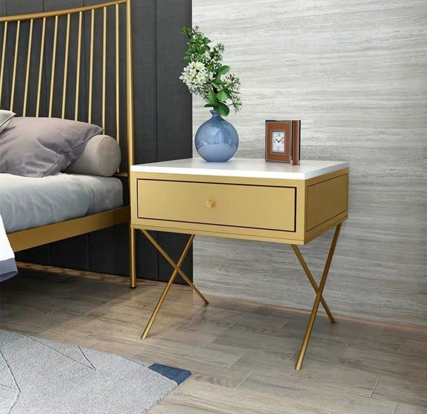 Norah Modern Elegant Bedside Table Night Stand