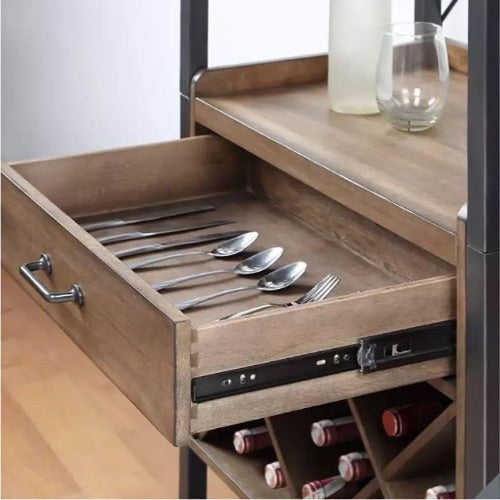 ROGER Industrial-Style Display Wine Rack Cabinet