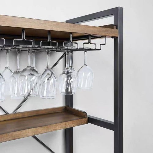 ROGER Industrial-Style Display Wine Rack Cabinet