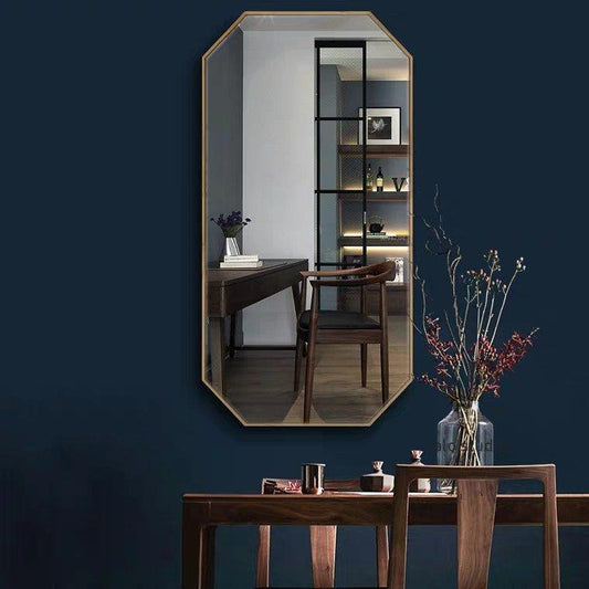 WAREHOUSE SALE ANNA Gold Accented Wall Hanging Mirror