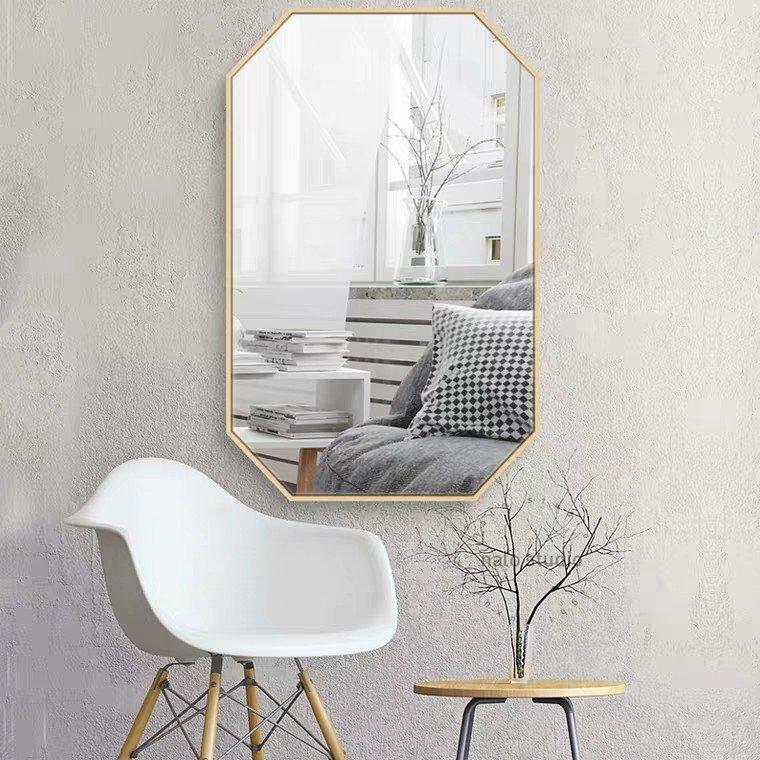 WAREHOUSE SALE ANNA Gold Accented Wall Hanging Mirror